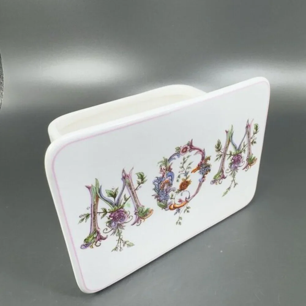 Vintage Napco Ware Ceramic MOM‎ Floral Pattern Planter Vase Made In Taiwan VTG